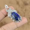 Bröllopspresent till henne 925 Sterlingsilver Naturlig Lapis Lazuli Ädelsten Hänge