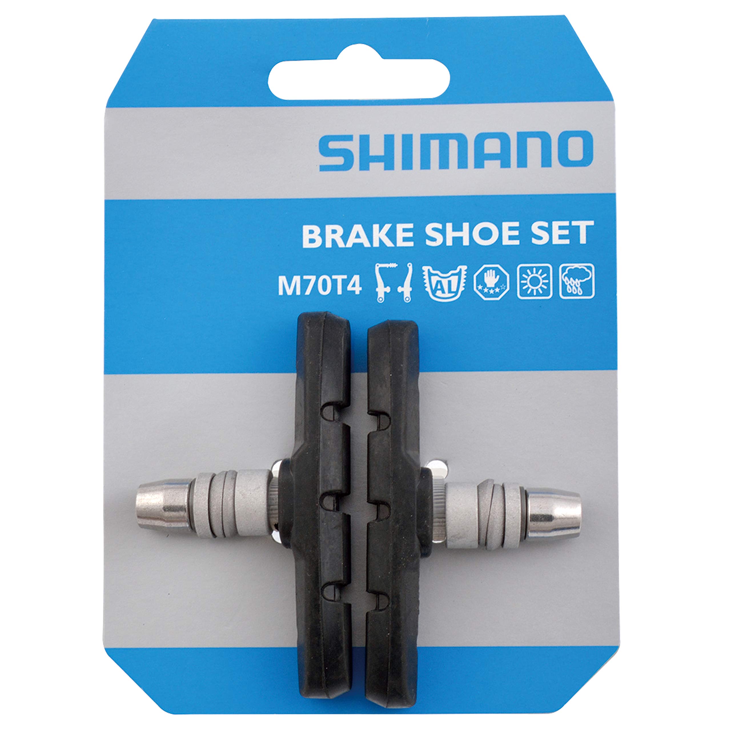 Shimano Brake Shoe Set M70T4 with and other (Compatible BR-M530 models) [Y8BM9803A] чёрный