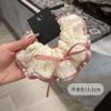 Flower Mesh Bow Pearl Large Intestine Hair Band French Gentle Temperament Low Ponytail Hair Rope Niche Fashion Hair Accessories