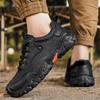 Handmade Split Leather Men's Casual Shoes Outdoor Off-road Running Shoes Anti Slip and Comfortable Men's Running Shoes