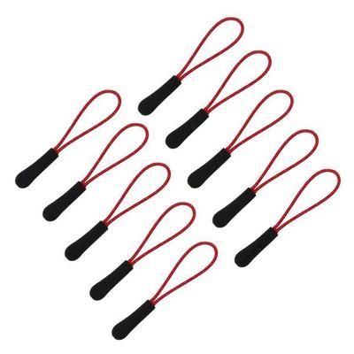 Lot 10 Reflective Red Zipper Pull Cord Backpack Pouch Zipper Puller Slider