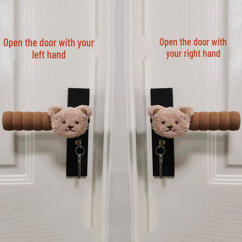 Thickened Cartoon Door Handle Protector: Anti-Collision, Anti-Static, Decorative Cover for Children's Rooms.