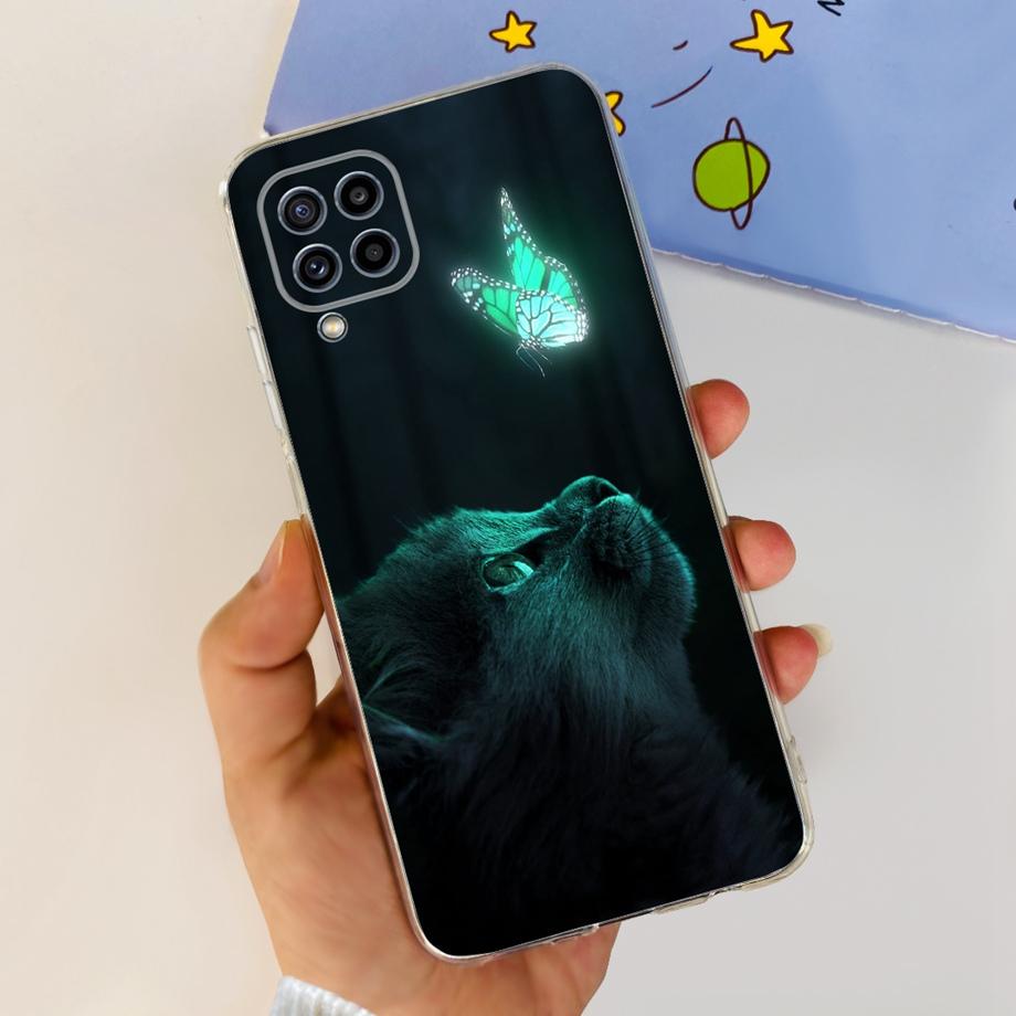 

Cover for Samsung M32 4G M32 5G Phone Case Soft Silicone Protective Capa for Samsung Galaxy M32 M 32 Cases Funda Love Heart Cat Samsung M32 4G