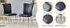 2 Black Modern Dining Chairs, 89 Cm High, PU, Silver-Colored Metal Legs, Available In Multiple Colors, Suitable for Office, Restaurant, Etc.