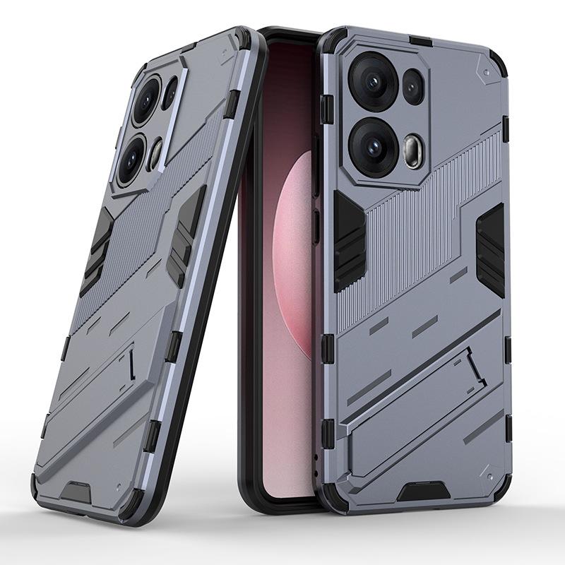 Applicable to OPPO Reno13Pro punk mobile phone case Reno12Pro bracket Reno11 anti-drop protective case