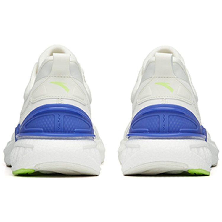 Anta Cushioning Anti-Slip Wear-Resistant Breathability Low-Top Running Shoes Men's White Green Purple Mesh 112225570R-1