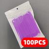 100/500pcs Disposable Makeup Brushes Mini Brush Purple Mini Applicator Brush Flexible Ultra-Fine Disposable Fine Makeup Brush