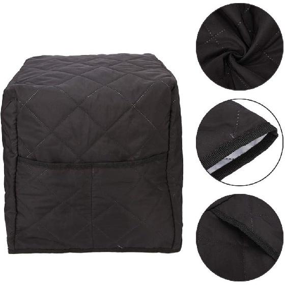 Weiyirot Coffee Machine Cover, Dustproof, Home Appliance Cover, Black, Cotton, Compact, Portable, Drip Coffee Maker Protection, For Home & Travel