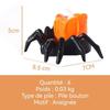 Bougie LED sans flamme - AIMOONSA - Motif araignée - Lot de 6 - Orange - Piles bouton (7 x 8,5 x 5 cm)