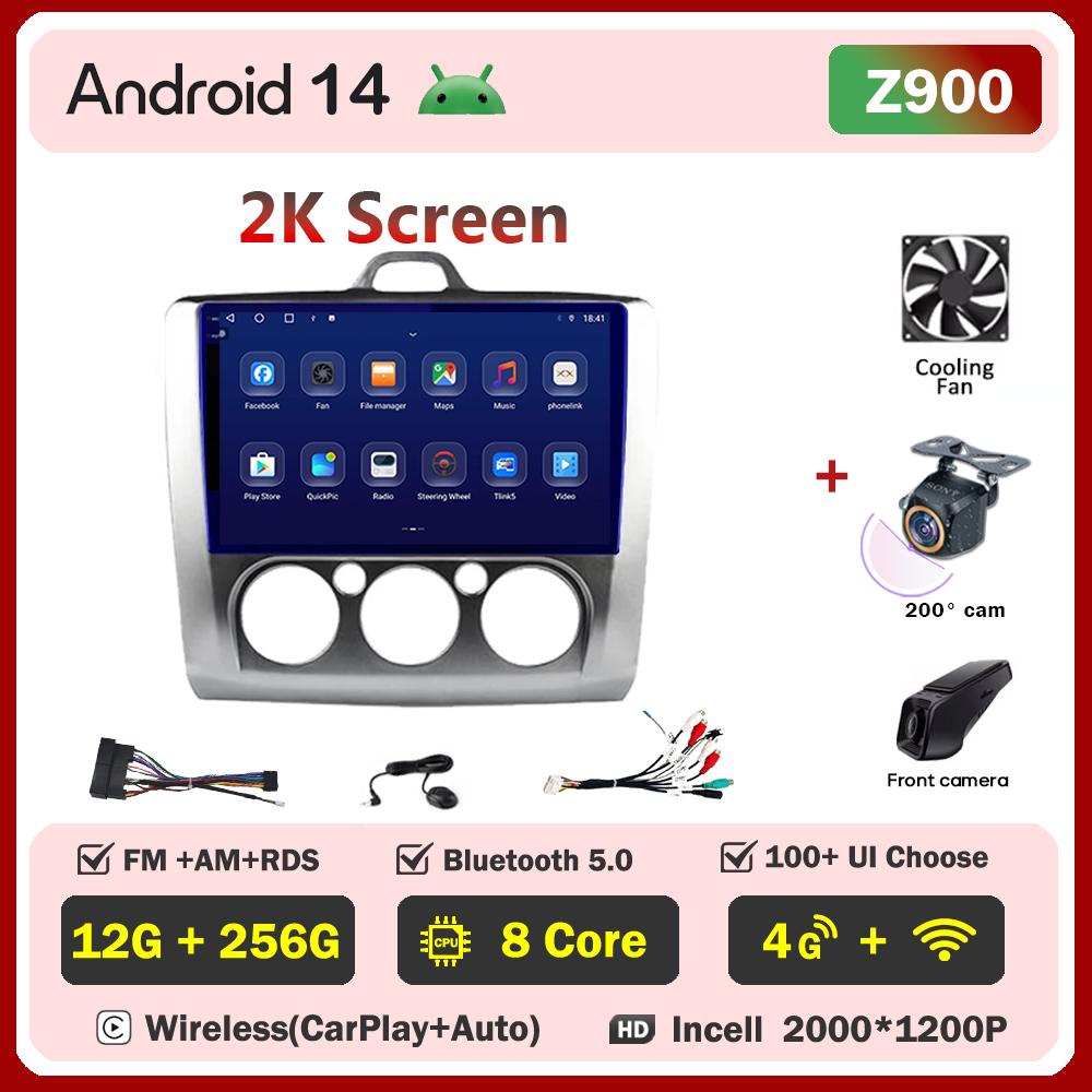 For Ford Focus 2 Mk2 2004-2011 Car Radio Player Car Carplay Screen Autoradio Mirror Link Car Intelligent Systems 8 Core RDS 4G