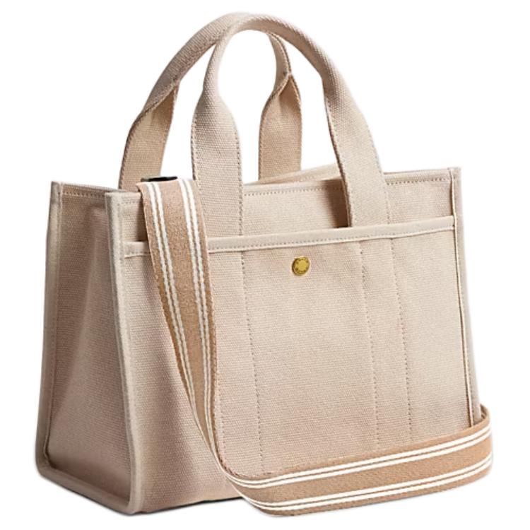 COACH Limited Edition Cargo 26 Brand Logo Practical Versatile Heart Pattern Fabric Tote Bag Shopping Bag Shoulder Crossbody Handbag Medium CBR79-B4CAH