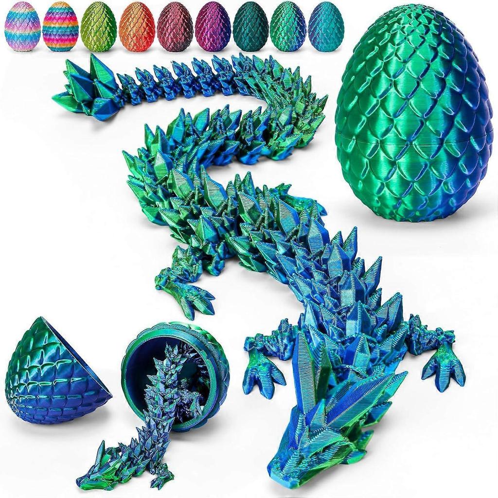 12PCS 3D Printed Dragon Toys Eggs with Dragon Inside, Basket Stuffers for Boys & Girls, Easter Theme Party Favors, Easter Egg Hunt, Classroom Prize Su