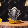 Rose Shape Ganesha Ji Idol Ganesha Ji Murti Ganesha Statue Figurine for Car Dashboard Decoration & Pooja Gifting Purpose Sculpture