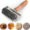 Ampseven Pastry Lattice Roller Cutter - Stainless Steel Dough Lattice For Pie Pizza Bread Beef Wellington Pastry Crust Roller Cutter