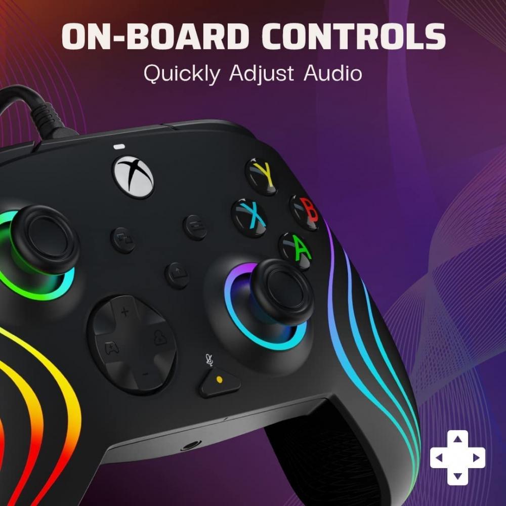 Afterglow Wave LED Wired Controller PDP Afterglow Wave LED Wired Controller for Xbox Series XS - Black [Xbox Officially Licensed Product]