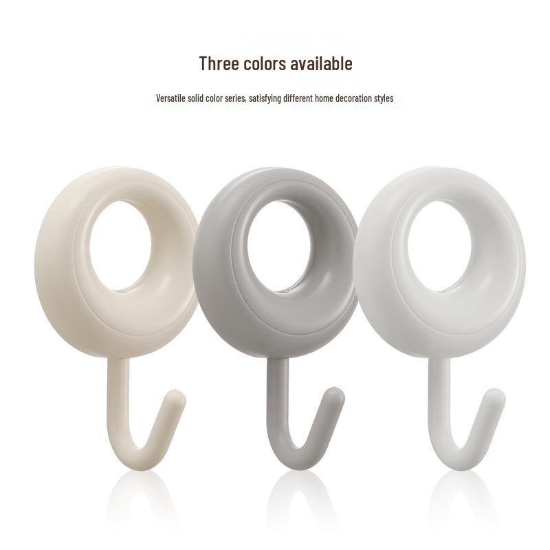 4-Piece Traceless Adhesive Hooks Set: Nail-Free Wall-Mounted Hooks for Kitchen & Bathroom Storage
