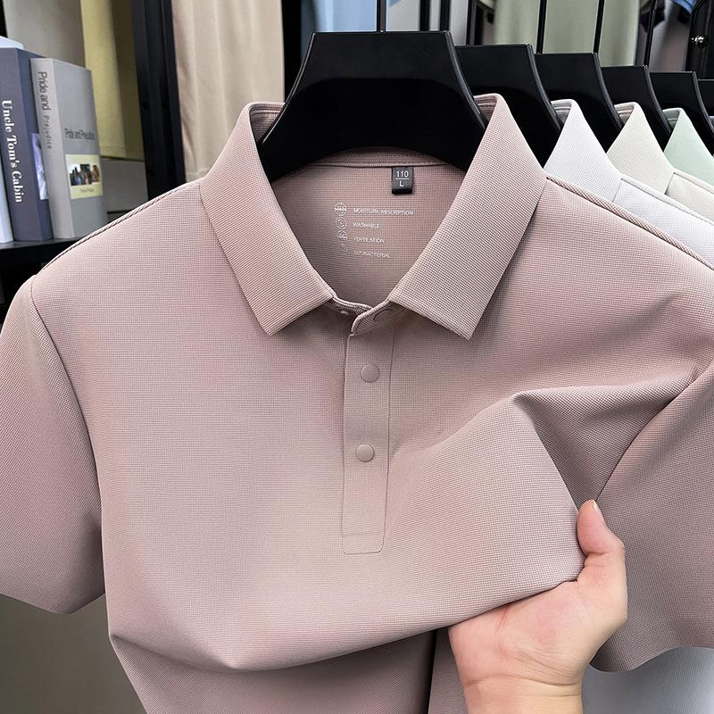 Ice Men s Summer Polo Shirt Business Casual Breathable Lapel Collar Sports T-Shirt M