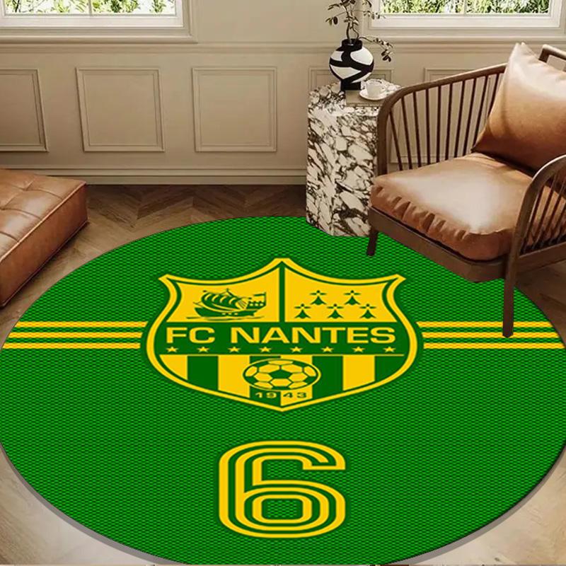 Fc Nantes Crest Design Round mat, Anti-slip Circle Carpet Chair rug For livingroom,Bedroom, doormat home decor Gift Christmas Gifts