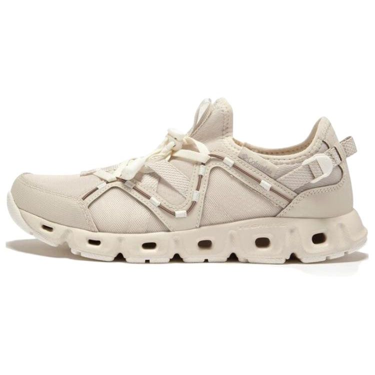 Columbia Fabric Round Toe Drawstring Shock Absorption Support Lightweight Low Top Outdoor Functional Shoes Women Shoes Khaki DL8463-102