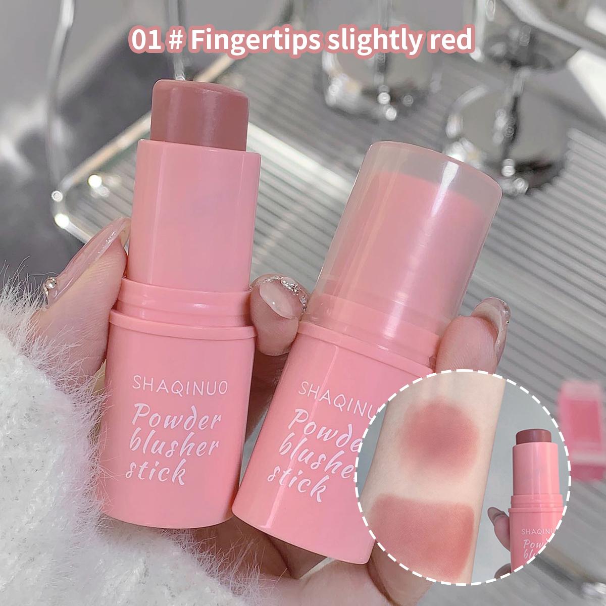 

SHAQINUO Velvet Matte Smooth Blush Stick, стойкие и с низкой насыщенностью, естественный эффект макияжа и простота нанесения