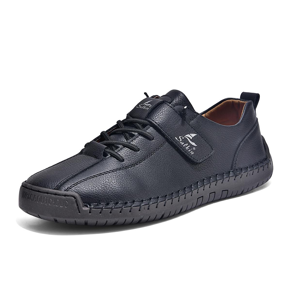 Spring Men s Breathable Large Size Casual Lace-up Moccasins 46