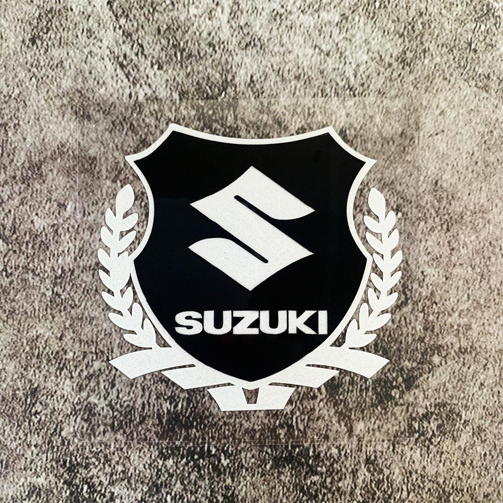 

Suzuki Reflective Stickers for Motorcycle Window Windscreen Helmet Fuel Tank Trunk Modification Parts Car Body Decals Decoration 6x5.6cm белый