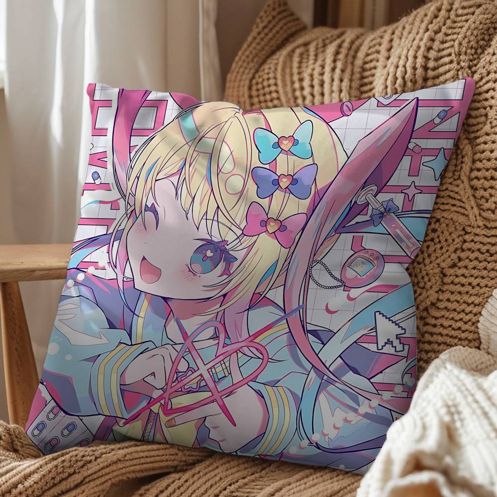 Cartoon Amechan KAngel NSO Pillow Case Sofa Living Room Bedroom Headboard Backrest Cushion Square Cushion Nap Time