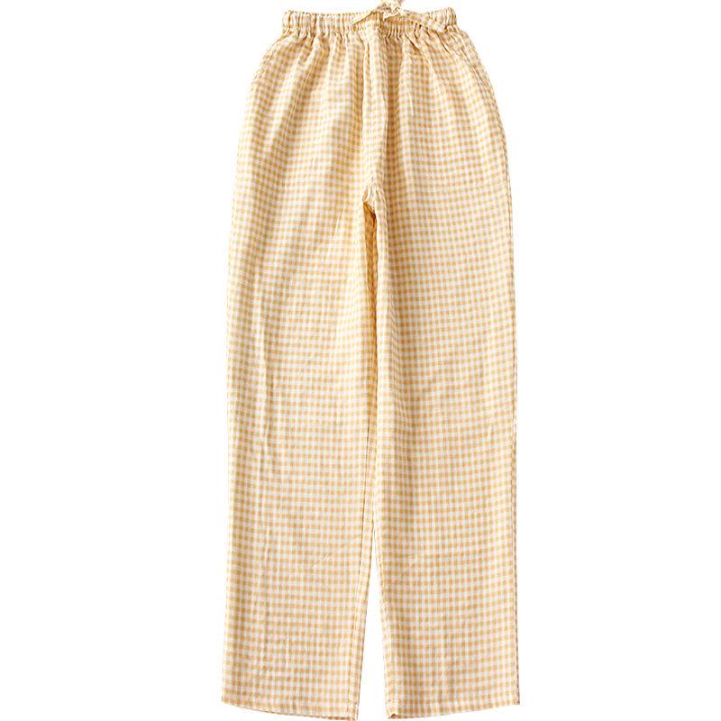 Women's Cotton Sleep & Home Pants - Lightweight, Breathable, Long, Unisex Style for Spring/Summer/Autumn