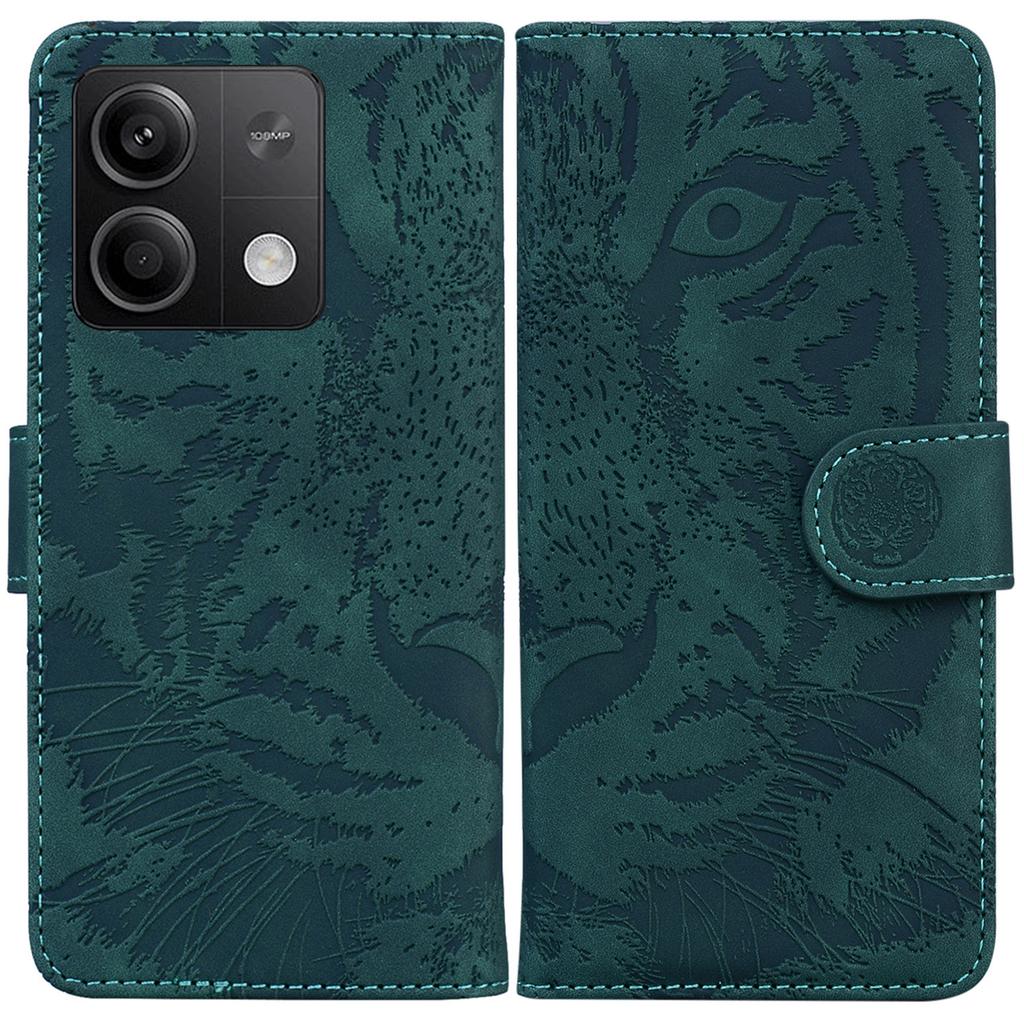 For Xiaomi Redmi Note 13 5G/Note 13 5G (China) Leather Wallet Case Tiger Pattern Cover