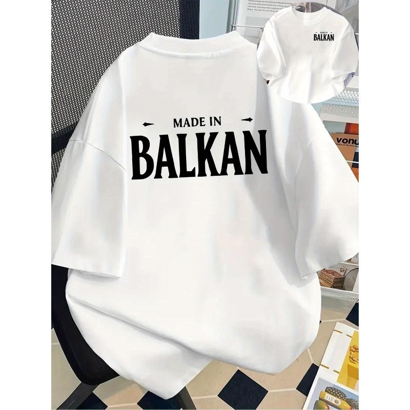 European sizes Double-sided Printed Pattern Men s Fashion Trend T-shirt, Suitable for Home, Daily Casual Wear, and Sports S белый