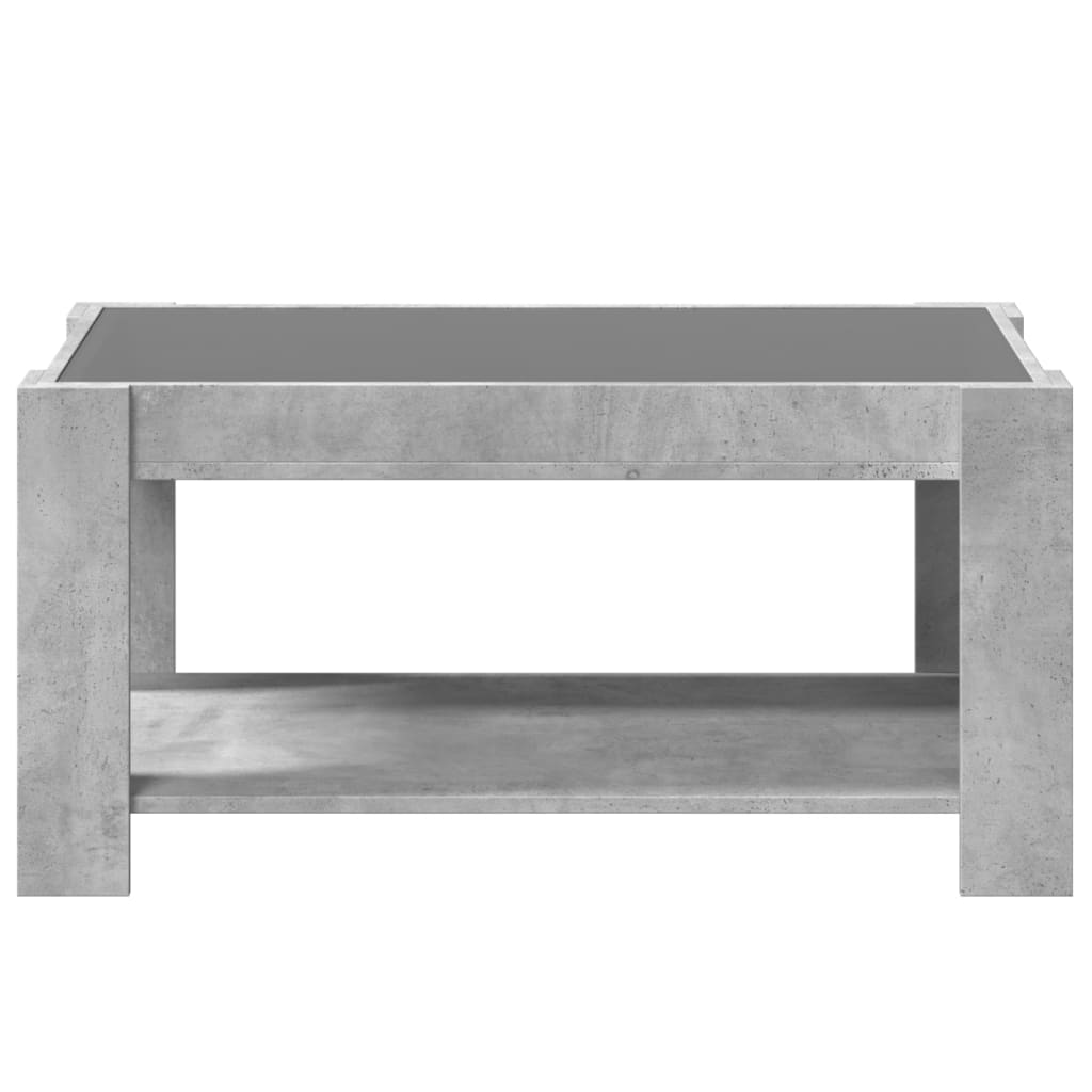 LED Coffee Table Concrete Grey 93 x 53 x 45 cm Particleboard