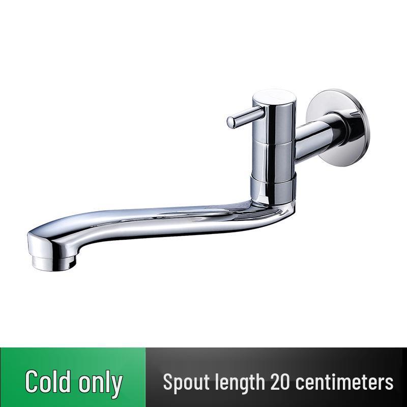 Kupfer Küchen- & Waschbecken Dreharmatur: Wandmontiert, Heiß- & Kaltmischer, Verlängerte Ausladung für Spüle/Waschbecken.