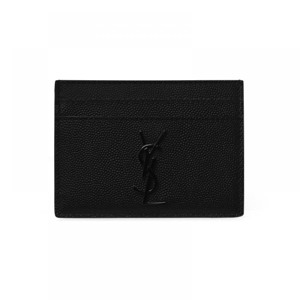 Saint Laurent Cassandra Monogram Caviar Black Cardholder Bty0u 485631