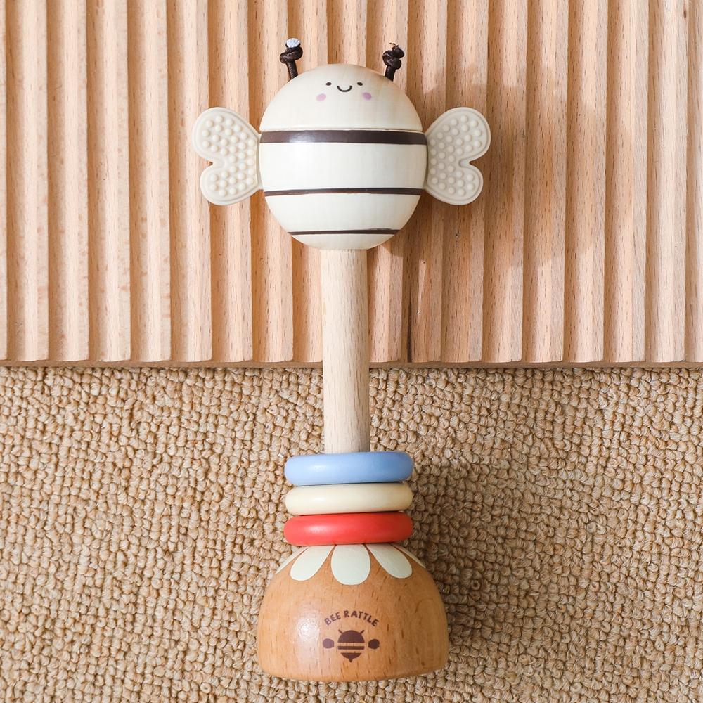 Musical Instruments Montessori Music Wooden Cartoon Bee Ringing Toy 0 12 Months Toys Kids Early Educational Wooden Instruments