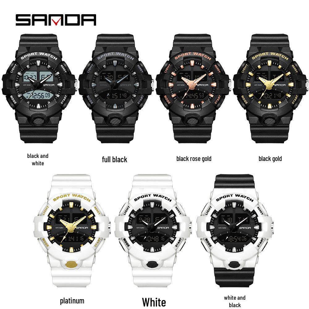 Sanda Luminous Unisex Multifunctional Casual Electronic Watch