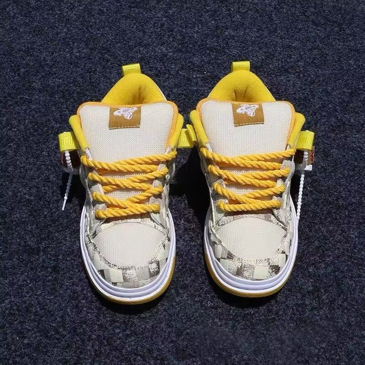 

New couple board shoes ins bread shoes men s versatile casual shoes platform sports shoes large size 44 жёлтый