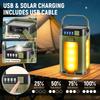 Solar Camping Light Rechargeable Portable LED Lights, with USB Charging, Waterproof IPX4