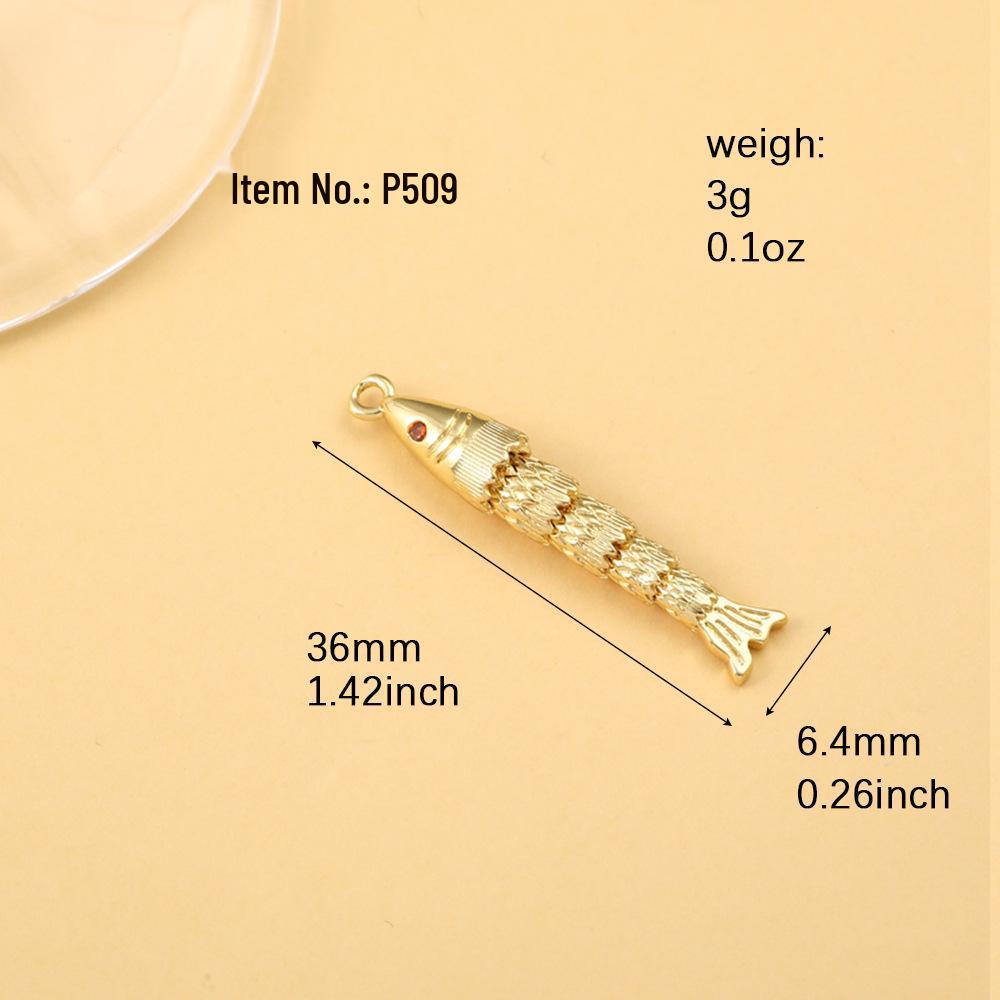 Eleganter vergoldeter Koi-Fisch Anhänger mit Strasssteinen