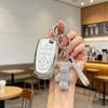[ Side Diamonds ] 4 Buttons TPU Car Key Case Cover Shell Fob for Ford Fusion Edge Escape Explorer Taurus Expedition Ranger F-150
