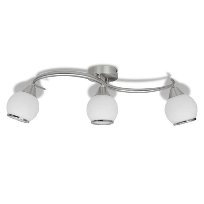 Ceiling Light with Glass Shade and 3 E14 Bulbs 240986