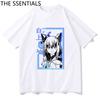 Hololive VTuber T-skjorte Unisex Harajuku tegneserie-grafikk-t-skjorter Unisex-tilfeldig bomullst-skjorte Herre Anime Kawaii Shirakami Fubuki T-skjorte