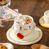 Cute Duck Ceramic Mug with Lid Water Cup Women's New 2025 High-value Cup Household Drinking Water Birthday Gift