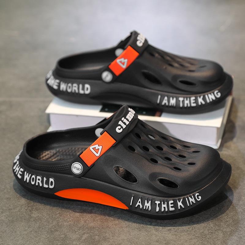 

Coconut Camo Cave Shoes Garden Sandals Men s Beach Shoes Going Out Travel Shoes Casual Student Sandals Tide 39-40 чорний