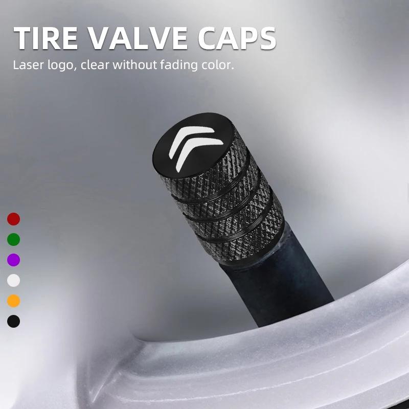 ATU4  4PCS Metal Alloy Car Wheel Tire Valve Stem Caps For Citroen C4 C3 C5 C1 C2 Berlingo C-Elysee C4-Picasso C4-Aircross