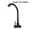 Plastic Steel Black Kitchen Water Purifier Tap Single Lever Cold Water