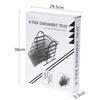 Wire Mesh Four File Rack File Tray File Frame Information Column Magazine Column Bookcase Multi-layer Shelf