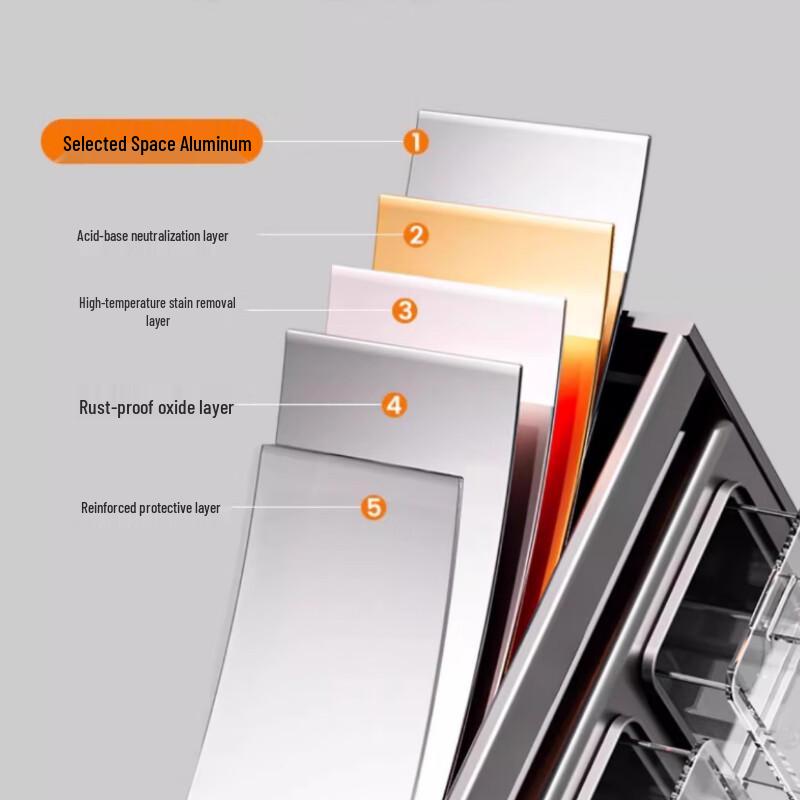 Modern 3-Tier Countertop Spice Rack with 5 Grids & Hanging Rod