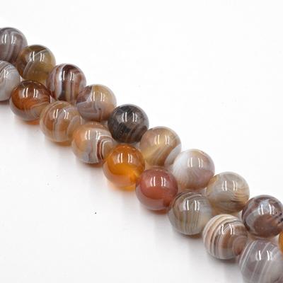 Perline di agata a strisce di pietra naturale del Botswana Sardonice 4-12mm Perline di pietre preziose per la creazione di gioielli Accessori di fascino fai da te