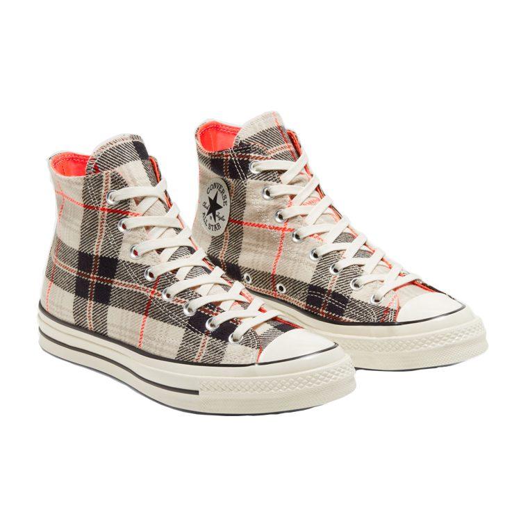 Converse Plaid Chuck 1970s 'Creamwhite Gray' 166496C