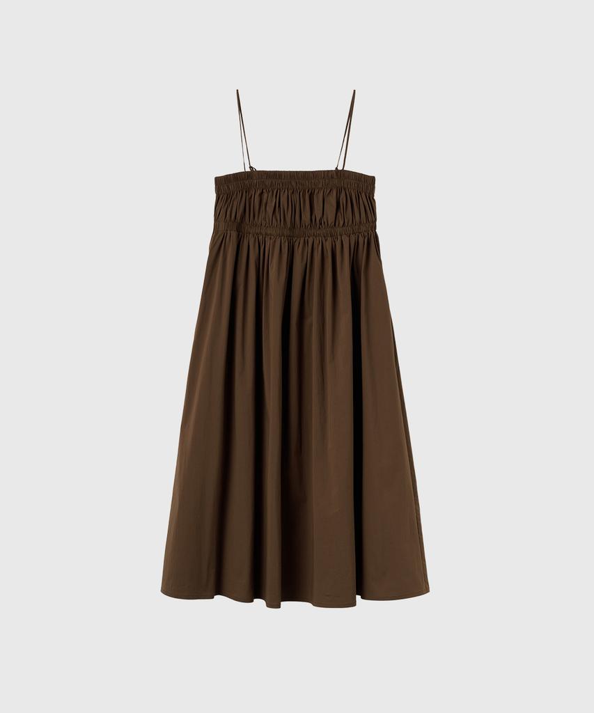 General Idea Shirred Banding Sleeveless Dress [Brown] / Gf2Lop516